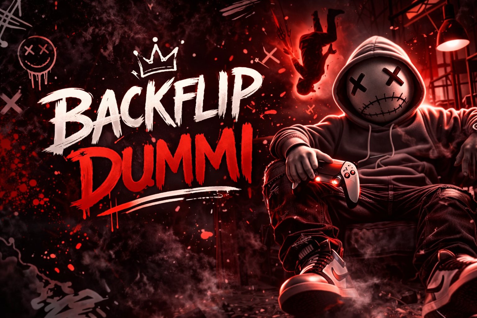 BackflipDummi Artwork – Dummy im roten Streetstyle